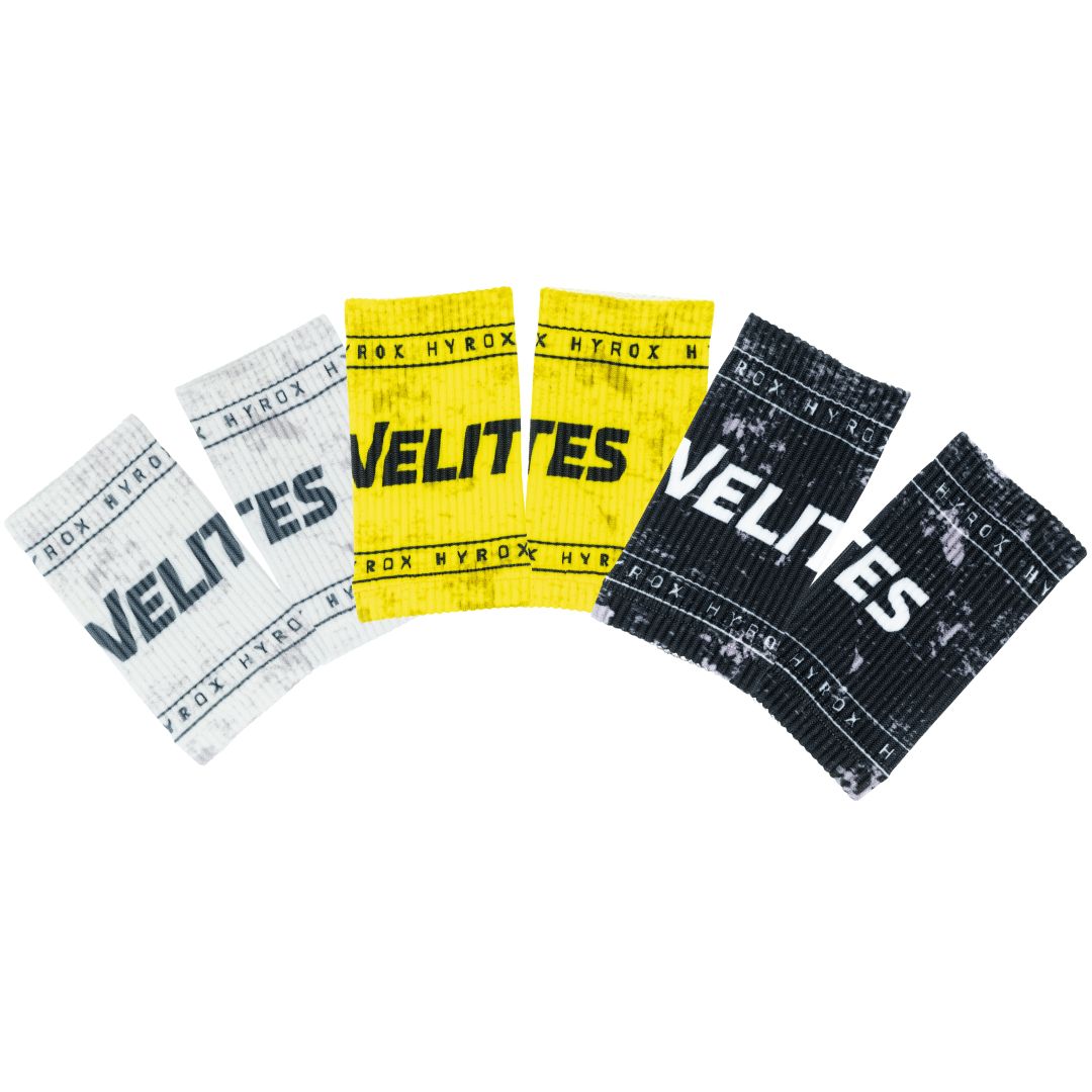 Pack 3 Bandeaux de poignets en tissu flexible - HYROX Édition spéciale